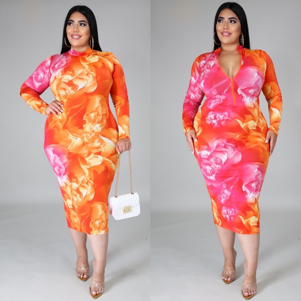 Plus Size a Floral Dress 🌹🌹🌹